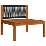  Vrtni set za sjedenje od 7 dijelova s jastucima, krem drvo, akacija i uže | shoptok.hr