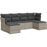  6-dijelni set vrtnih sofa od poliratana s jastucima svjetlosivi | shoptok.hr
