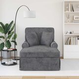  Ležaljka s suknjom s jastukom Tamnosiva 157 x 91 x 91 cm ARES | Eponuda.com