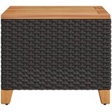  Vrtni stol crni 45 x 45 x 37 cm od poliratana i bagremovog drva | Eponuda.ba