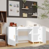  Radni stol bijeli 140 x 50 x 75 cm od konstruiranog drva | shoptok.hr