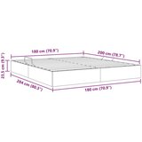  Ottomanska Okvir za krevet s pohranom s pohranom Baršun - Tamno plava 180 x 200 cm | shoptok.hr