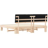  Krevetni okvir s tapiciranim uzglavljem Crna 200 x 200 cm | shoptok.hr