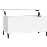Maison Chic Klubska mizica - kavna mizica - Nizka mizica bela 90x44,5x45 cm inženirski les, (21753449) Cene
