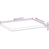  Plutajuća polica 40x30x2 cm Neobrađeno puno drvo akacije | shoptok.hr