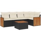  The Living Store Vrtna sedežna garnitura 6-delna z blazinami črna poli ratan - Vrtna Sedežna Garniture, (21455091) | Shoptok.si