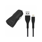 Energizer Avtopolnilec 2 USB 17W 3.4A HardCase s kablom Lightning na USB, Črna, (5000213737) | Shoptok.si