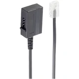 telefon adapter [1x RJ45 vtič 8p4c - 1x ženski konektor tae-u] 0.2 m črna, (20411177)