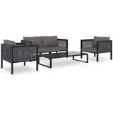 The Living Store Vrtna garnitura z blazinami 5-delna poli ratan antracitna - Vrtna Počivalna Garnitura, (21461313) | Shoptok.si