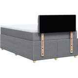 vidaXL Boxspring postelja z vzmetnico svetlo siva 120x190 cm blago | Shoptok.si