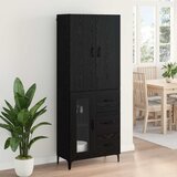  Highboard Crni hrast 69,5 x 34 x 180 cm Konstruirano drvo | shoptok.hr