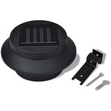 vidaXL Zunanja Solarna Svetilka za Ograje / Žlebove Set 6 Kosov Črne Barve | Shoptok.si