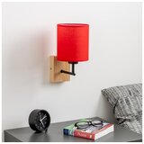  Brilagi - Zidna lampa NUBILA WOOD 1xE27/25W/230V hrast/crvena | Eponuda.com