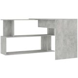  Kotna pisalna miza betonsko siva 200x50x76 cm iverna plošča, (20640607) | Shoptok.si