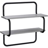  Zidna polica na 2 razine Siva Sonoma 80 x 24,5 x 61 cm | shoptok.hr