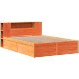 vidaXL Okvir kreveta bez madraca voštano smeđi 120x200 cm od borovine | shoptok.hr
