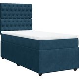 Box spring krevet s madracem tamnoplavi 80 x 200 cm baršunasti | shoptok.hr