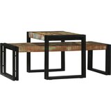 vidaXL Set kavčnih miz iz trdnega predelanega lesa | Shoptok.si