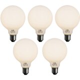 LUEDD Komplet 5 zatemljivih LED žarnic E27 Opal G95 5W 450lm 3000K Cene