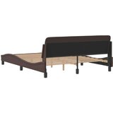 vidaXL Posteljni okvir z vzglavjem rjav 160x200 cm umetno usnje | Shoptok.si