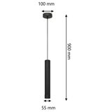  LED luster na sajli TUBA 1xGU10/4,8W/230V crni | Eponuda.com