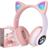 Venisymlis Otroške Bluetooth slušalke z mačjim ušesom, z LED osvetlitvijo, zložljive, z mikrofonom, (22102157) | Shoptok.si