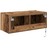 TV stenska omara z LED lučmi staro les 80x35x31 cm | Shoptok.si