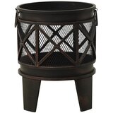  Rustična posuda za vatru sa žaračem Φ 42 x 54 cm čelična | shoptok.hr