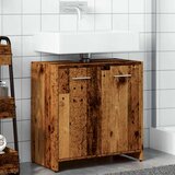  Kupaonski ormarić za umivaonik staro drvo 60x33x60 cm Smeđa | Shoptok.si