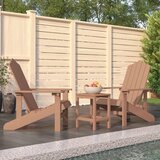 The Living Store vrtna stola adirondack z mizico hdpe rjava - vrtni stol, (21427600) Cene