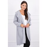 Kesi Cardigan with oversize print grey Cene