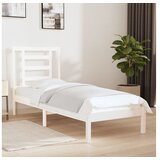  Posteljni okvir bel iz trdnega lesa 75x190 cm 2FT6 | Shoptok.si