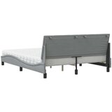 vidaXL Krevet s madracem svjetlosiva 160x200 cm tkanina | shoptok.hr