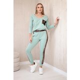 Kesi Set with a dark mint panther motif | shoptok.hr