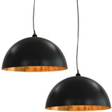  Stropne svjetiljke 2 kom crno-zlatne polukuglaste 50 cm E27 | Eponuda.com