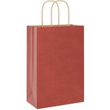  Papirnate vrećice 250 kom s ručkama crvene 21x11x31 cm | shoptok.hr