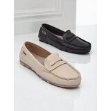 Resti Beige Kallista Women's Loafers - Premium Suede Ecological Leather | ePonuda.com