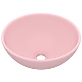 Maison Chic Razkošen Umivalnik - Kopalna umivalnik - Lavabo okrogel mat roza 32,5x14 cm keramičen, (21684964) | Shoptok.si