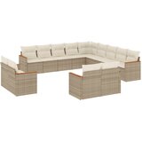  13-dijelni set vrtnih sofa s jastucima poliratan Bež | shoptok.hr
