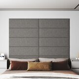 vidaXL Stenski paneli 12 kosov svetlo sivi 90x30 cm blago 3,24 m² | Shoptok.si