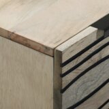 vidaXL Stranske omare 2 pcs Bela 60 x 33,5 x 75 cm Trd grob mango les | Shoptok.si