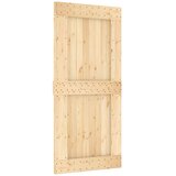  Klizna vrata 95 x 210 cm Čvrsta borovina (neobrađena) | shoptok.hr