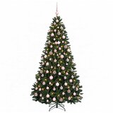 Umjetno božićno drvce tamnozeleno s kuglicama 180 cm | shoptok.hr