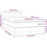 Box spring krevet s madracem svjetlosivi 120x200 cm baršunasti | shoptok.hr