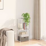 vidaXL Polica za odlaganje s policom bijela 43 x 27 x 90 cm Aluminij u