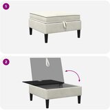  Stolić za sofu s pohranom Krem Baršun | shoptok.hr
