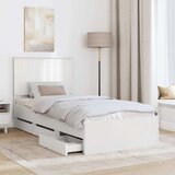  Konstrukcija postelje Bela 90 x 200 cm Inženirsko leseno, (5000121470) | Shoptok.si