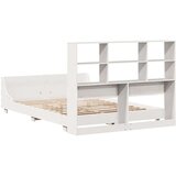 vidaXL Posteljni okvir brez vzmetnice bel 140x200 cm trdna borovina | Shoptok.si
