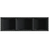  Vrtne sadilice s 3 posude 2 kom crne 90 x 20 x 40 cm poliratan | shoptok.hr