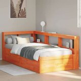  Knjižna postelja brez vzmetnice vošč. rjava 90x190 cm borovina, (21790859) | Shoptok.si